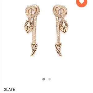 Slate serpentine drop earrings